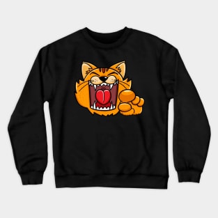 The laughing cat pointing at you Crewneck Sweatshirt